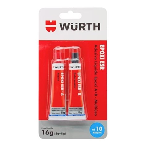 PEGAMENTO EPOXIPO TRANSPARENTE A+B WURTH 16GR