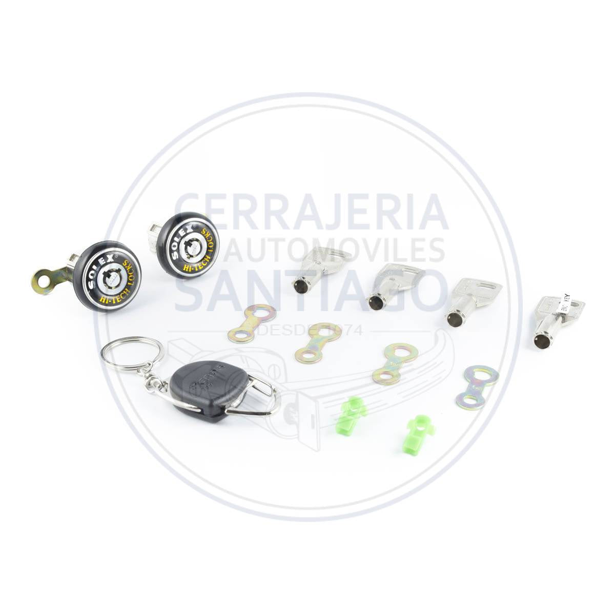 KIT 2 CILINDROS SEGURIDAD SOLEX UNIVERSAL LLAVE TUBULAR
