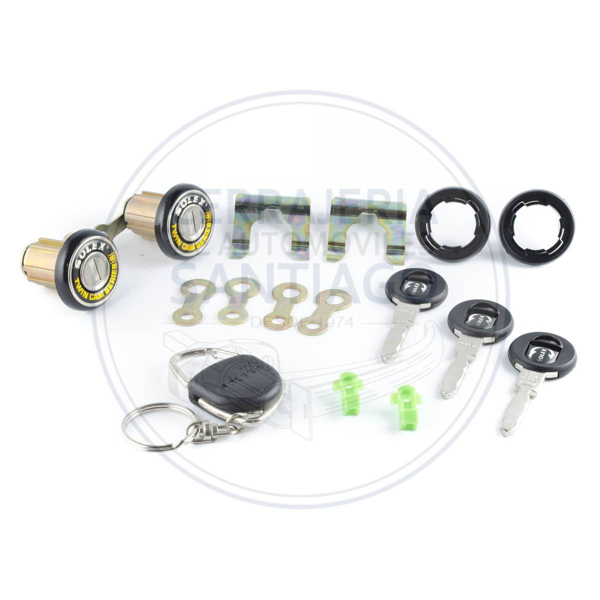 KIT 2 CILINDROS SEGURIDAD SOLEX UNIVERSAL LLAVE PANTOGRAFICA